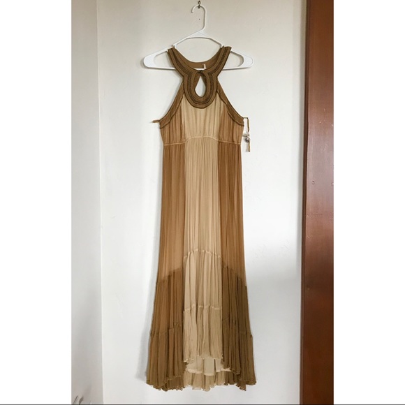 NWOT Free People gown w intricate beading/cutouts - Picture 4 of 8